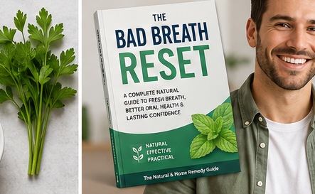 The Bad Breath Reset guide with a confident, smiling reader